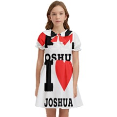 I Love Joshua Kids  Bow Tie Puff Sleeve Dress by ilovewhateva