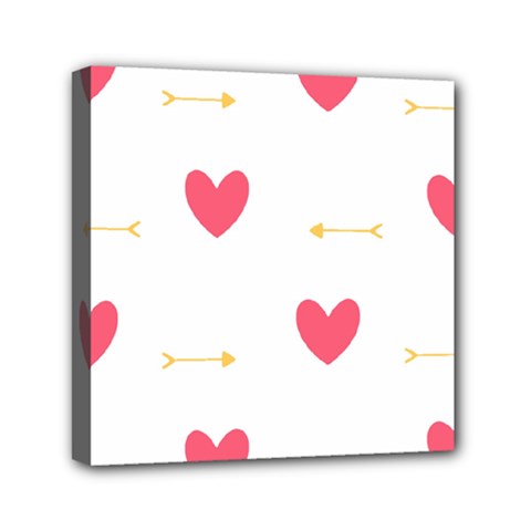 Hearts-36 Mini Canvas 6  X 6  (stretched) by nateshop