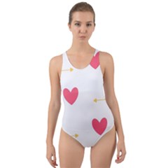 Hearts-36 Cut-out Back One Piece Swimsuit