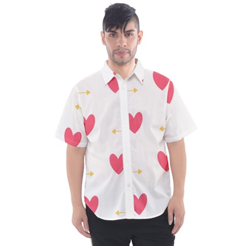 Hearts-36 Men s Short Sleeve Shirt by nateshop