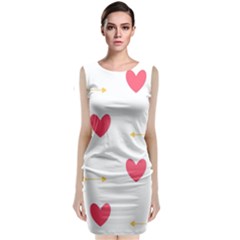 Hearts-36 Sleeveless Velvet Midi Dress by nateshop