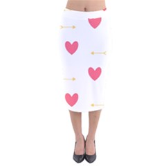 Hearts-36 Velvet Midi Pencil Skirt by nateshop