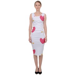 Hearts-36 Sleeveless Pencil Dress by nateshop