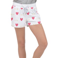 Hearts-36 Women s Velour Lounge Shorts by nateshop