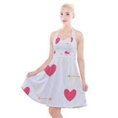 Hearts-36 Halter Party Swing Dress  by nateshop