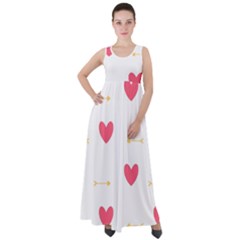 Hearts-36 Empire Waist Velour Maxi Dress by nateshop