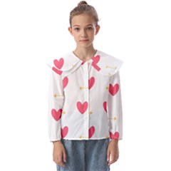 Hearts-36 Kids  Peter Pan Collar Blouse by nateshop