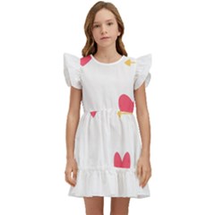 Hearts-36 Kids  Winged Sleeve Dress