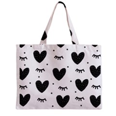 Hearts-57 Zipper Mini Tote Bag