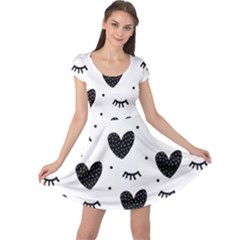 Hearts-57 Cap Sleeve Dress by nateshop