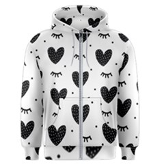 Hearts-57 Men s Zipper Hoodie by nateshop