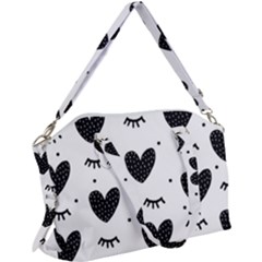 Hearts-57 Canvas Crossbody Bag