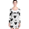 Hearts-57 Long Sleeve Velvet Bodycon Dress View1