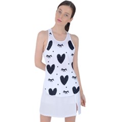 Hearts-57 Racer Back Mesh Tank Top