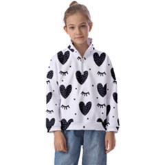 Hearts-57 Kids  Half Zip Hoodie by nateshop