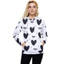 Hearts-57 Women s Lightweight Drawstring Hoodie View1