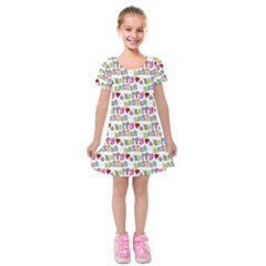 Holidays Kids  Short Sleeve Velvet Dress by nateshop