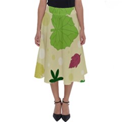 Leaves-140 Perfect Length Midi Skirt by nateshop