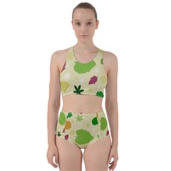 Leaves-140 Racer Back Bikini Set by nateshop