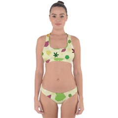 Leaves-140 Cross Back Hipster Bikini Set by nateshop