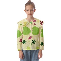 Leaves-140 Kids  Peter Pan Collar Blouse by nateshop