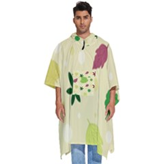 Leaves-140 Men s Hooded Rain Ponchos by nateshop