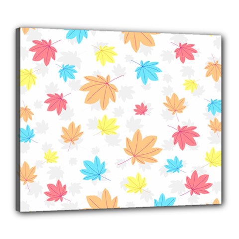 Leaves-141 Canvas 24  X 20  (stretched) by nateshop