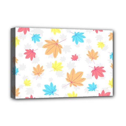 Leaves-141 Deluxe Canvas 18  X 12  (stretched) by nateshop