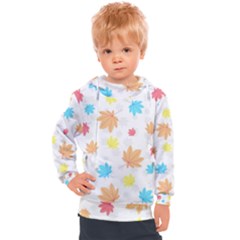 Leaves-141 Kids  Hooded Pullover by nateshop