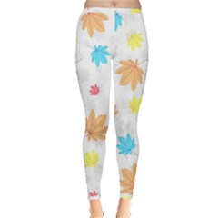 Leaves-141 Inside Out Leggings by nateshop