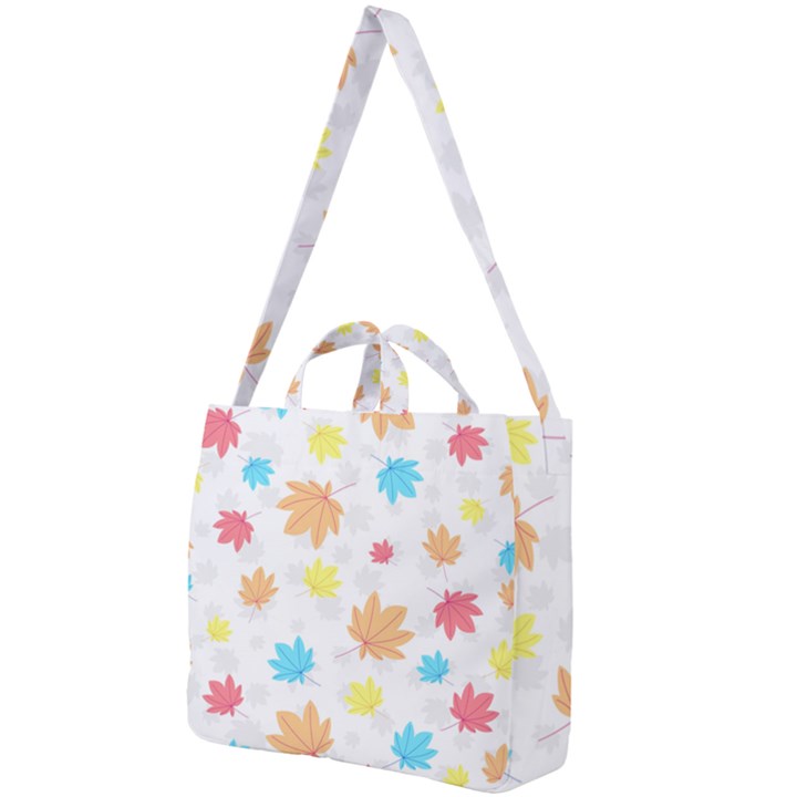 Leaves-141 Square Shoulder Tote Bag