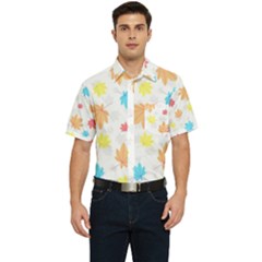 Leaves-141 Men s Short Sleeve Pocket Shirt  by nateshop