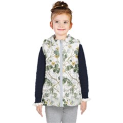 Leaves-142 Kids  Hooded Puffer Vest