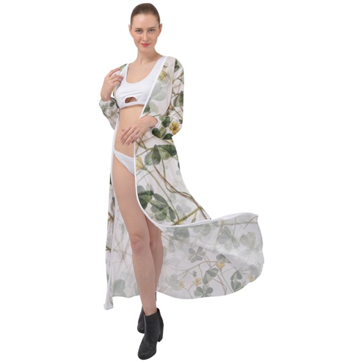 Leaves-142 Maxi Chiffon Beach Wrap