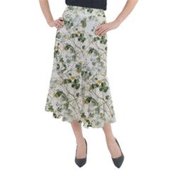 Leaves-142 Midi Mermaid Skirt by nateshop