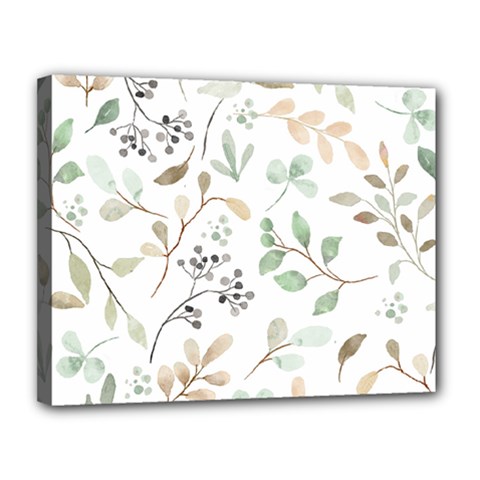 Leaves-147 Canvas 14  X 11  (stretched) by nateshop