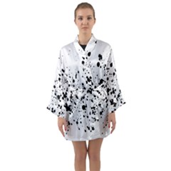 Paint-21 Long Sleeve Satin Kimono