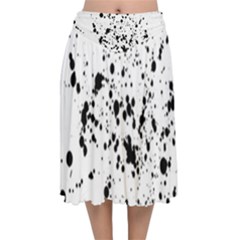 Paint-21 Velvet Flared Midi Skirt by nateshop