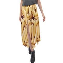 Pasta-79 Velour Split Maxi Skirt by nateshop