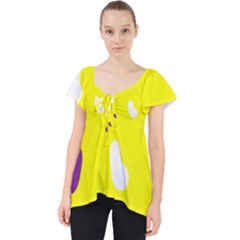 Pattern-yellow - 1 Lace Front Dolly Top by nateshop