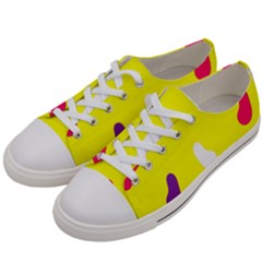 Pattern-yellow - 1 Women s Low Top Canvas Sneakers by nateshop