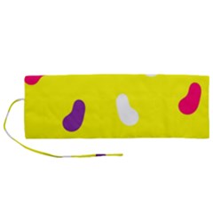 Pattern-yellow - 1 Roll Up Canvas Pencil Holder (m) by nateshop