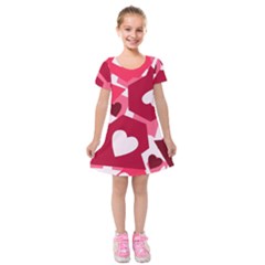 Pink-17 Kids  Short Sleeve Velvet Dress by nateshop