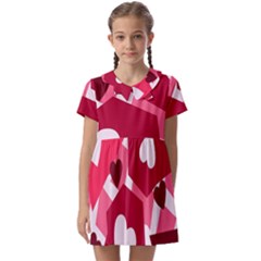 Pink-17 Kids  Asymmetric Collar Dress by nateshop