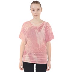 Pink-66 V-neck Dolman Drape Top by nateshop