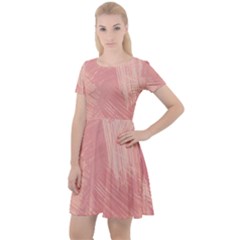 Pink-66 Cap Sleeve Velour Dress  by nateshop