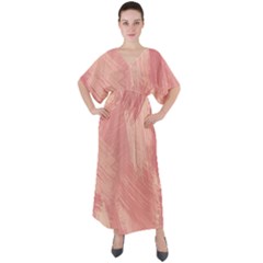 Pink-66 V-neck Boho Style Maxi Dress by nateshop