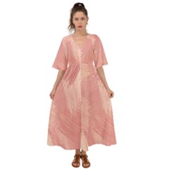 Pink-66 Kimono Sleeve Boho Dress by nateshop