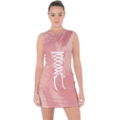 Pink-66 Lace Up Front Bodycon Dress by nateshop