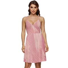 Pink-66 V-neck Pocket Summer Dress  by nateshop